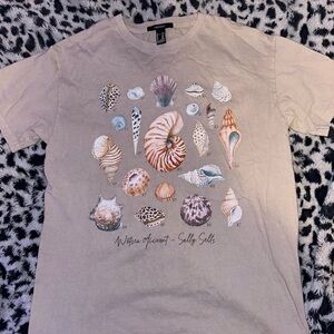 Forever 21 Tan Seashell Print Tee